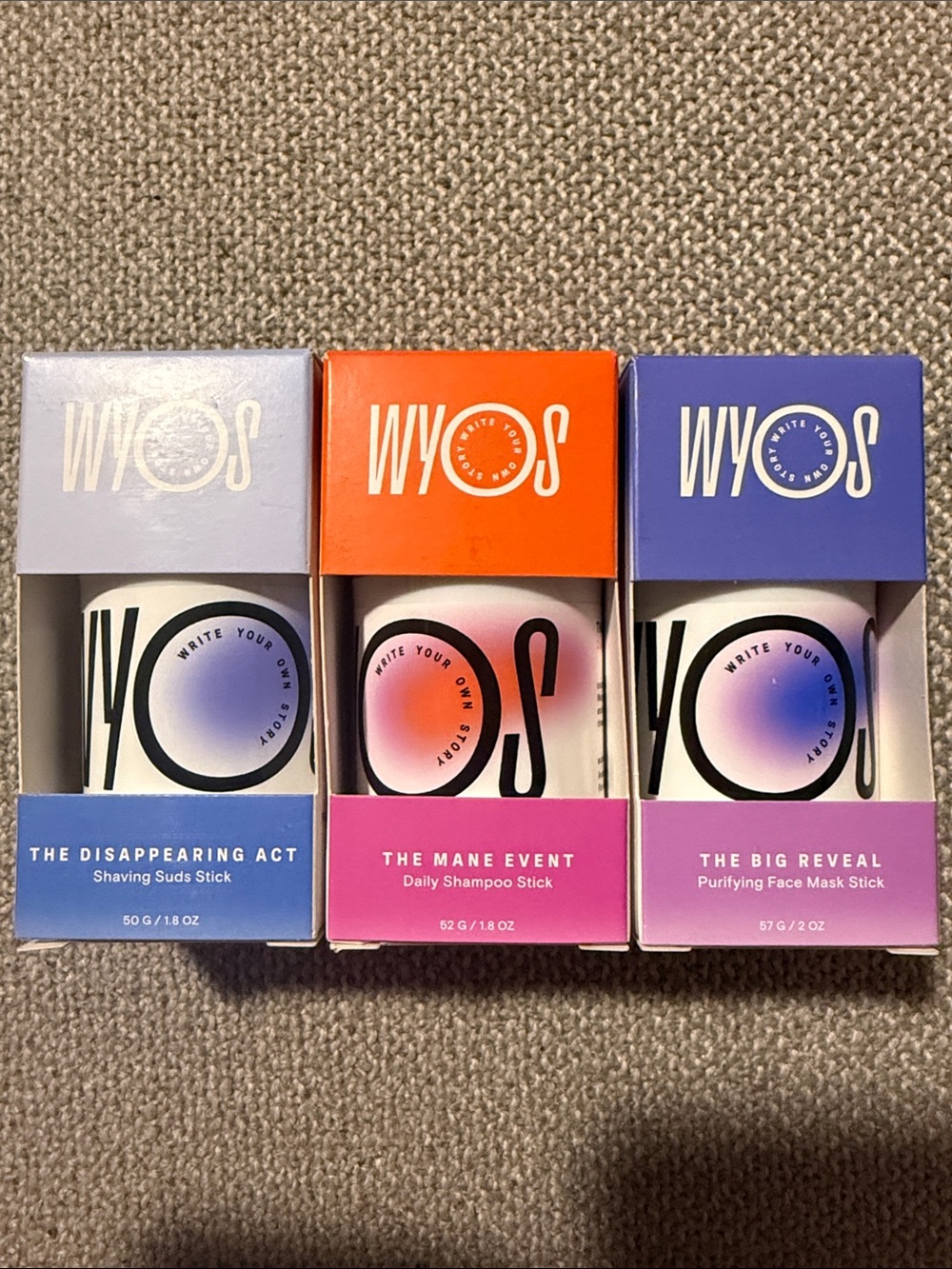 WYOS Shampoo, Shaving, and Face Mask Set